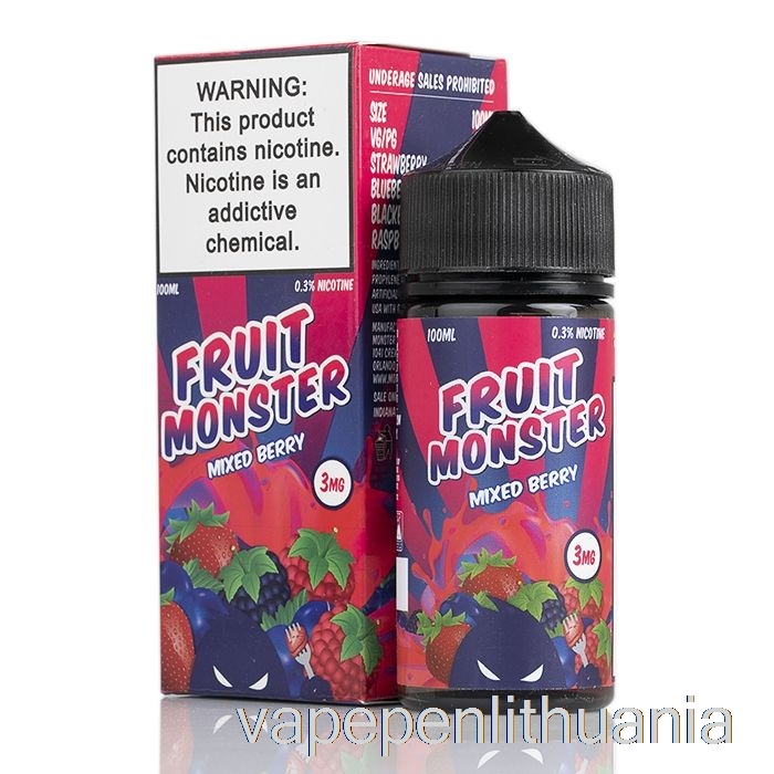 Mišrus Uogų - Vaisių Monstras - 100ml 0mg Vape Skysčio